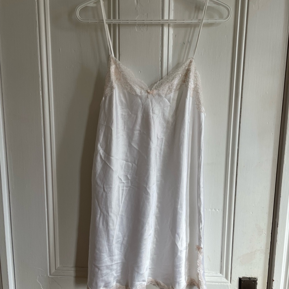 Victoria's Secret White Lace Slip Dress